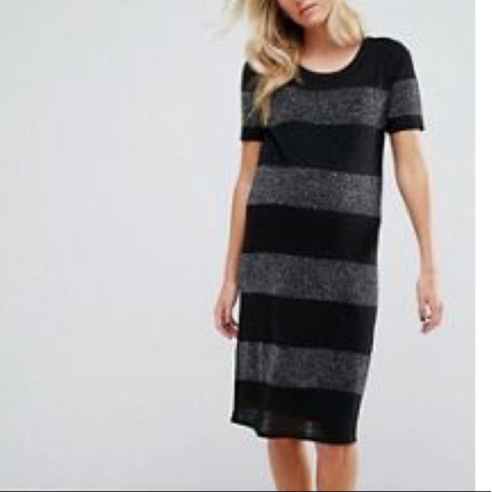 ASOS Maternity Metallic Striped Knit Dress